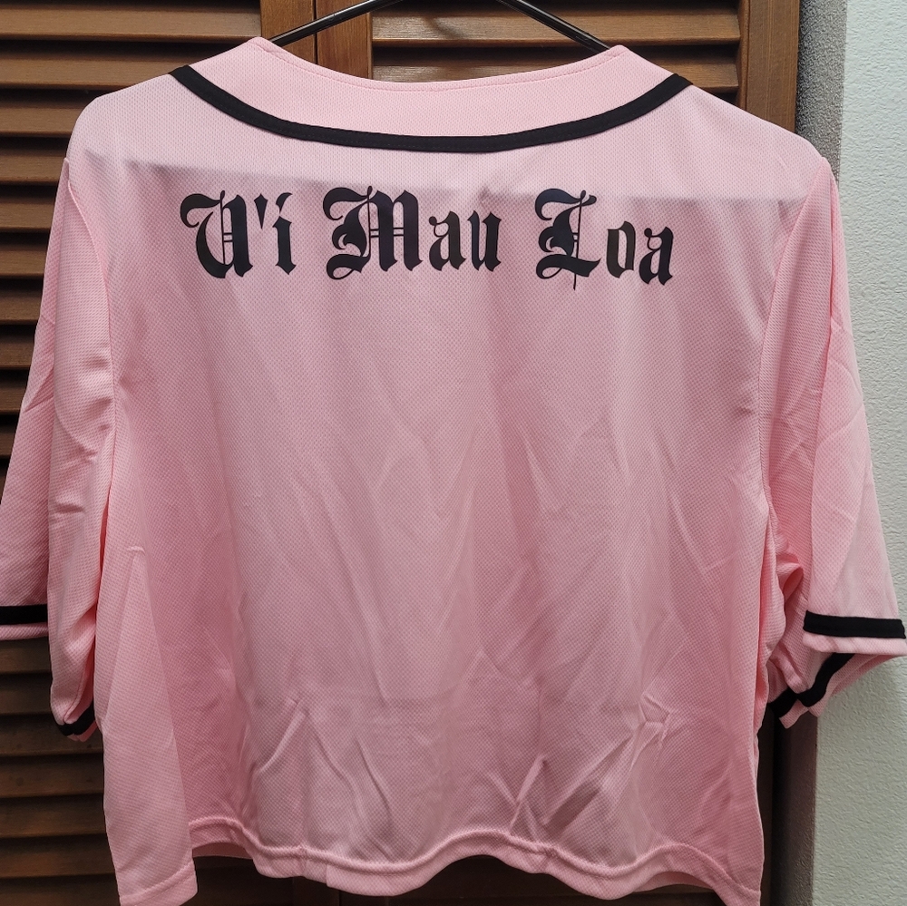 Pink Quilt Crop Baseball Jersey - Picture 4 of 4